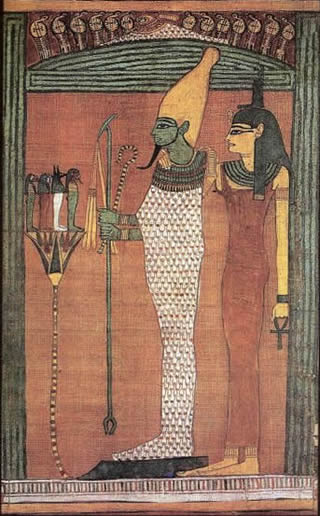 Виньетка Осириса. Папирус Ани. XIX династия. Лондон, Британский музей.