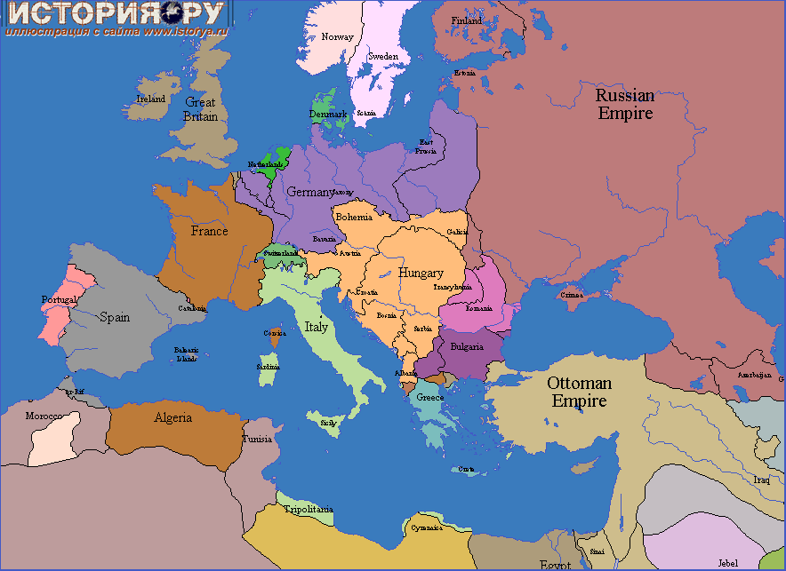 Хронология Европы в картах, 1916 год