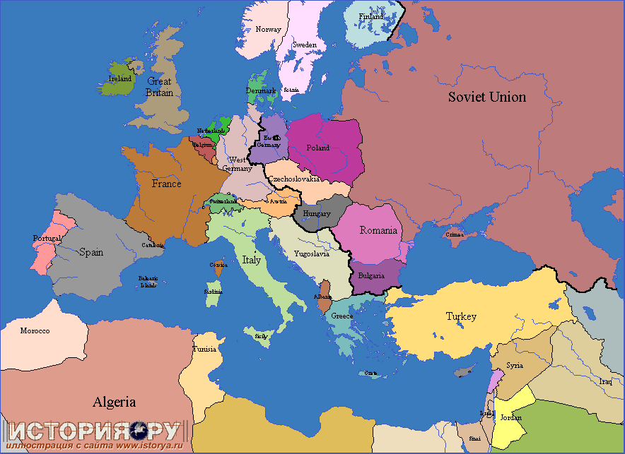 Хронология Европы в картах, 1971 год