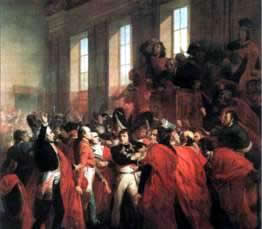 Ф. Бушо. Генерал Бонапарт в Совете пятисот, 10 ноября 1799 г. Версальский музей